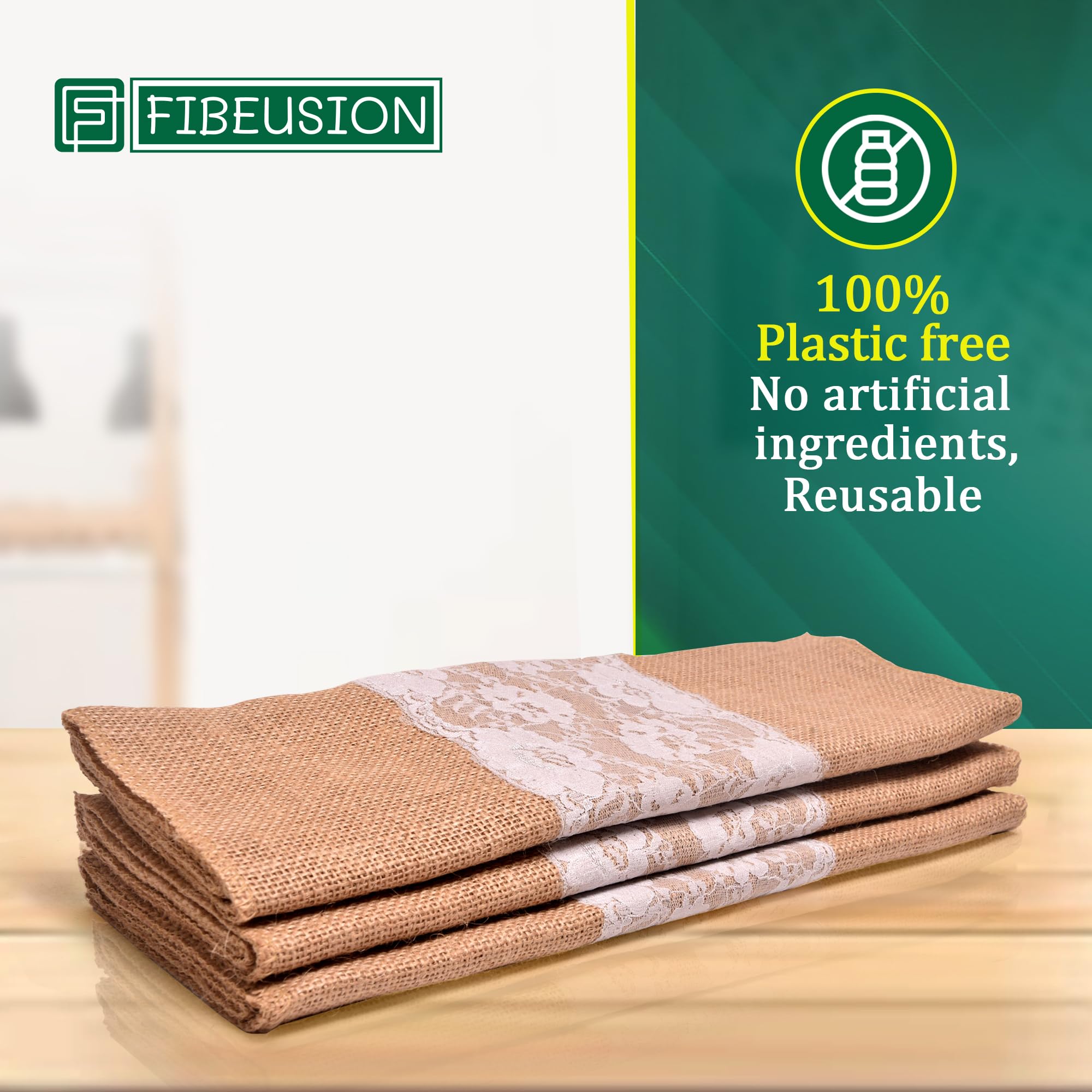 Lot de 6 chemins de table en toile de jute - 35,6 x 182,9 cm - Bords naturels sans effilochage - Sans odeur, respectueux de l'environnement - Parfait pour Noël, mariage, Thanksgiving