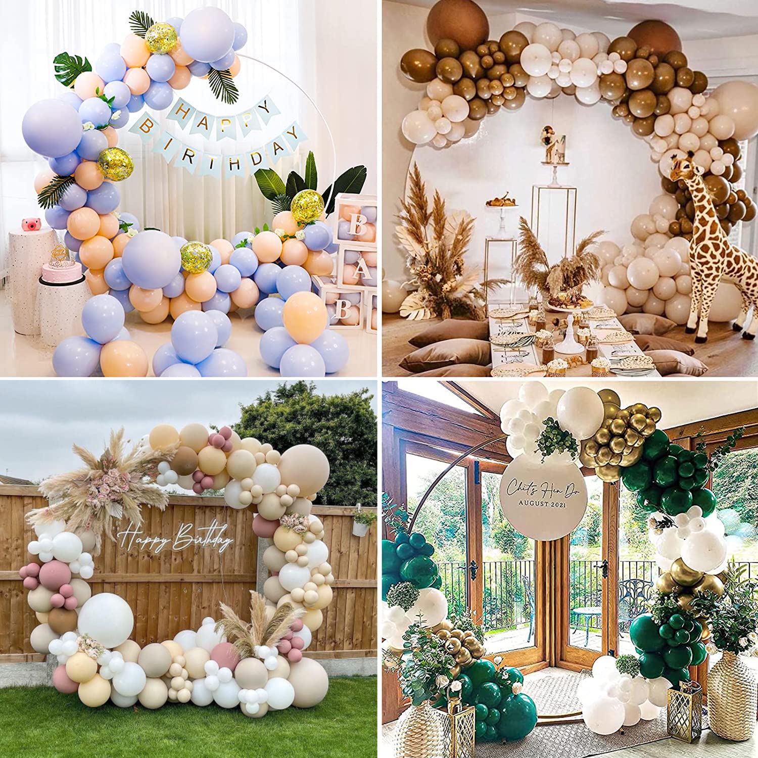 2M Metall Luftballon Bogen Kit,DIY Gebogene Bögen,Eisen Hochzeitsbogen,DIY Metall Runde Ballon Bogen Girlande,Runder Ring Ballonbogen Kit,Blumen Deko für Geburtstag Party,Weihnachten,Hochzeit