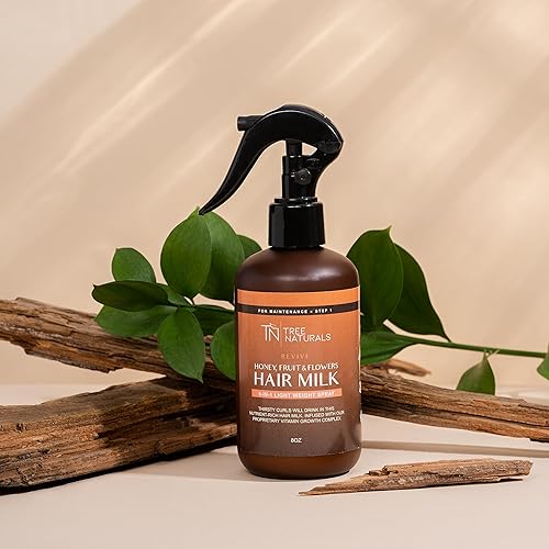 Miniatura 2 de Honey, Fruit & Flowers Crema hidratante para rizos, bobinas y ondas, fórmula de crecimiento y acondicionamiento, textura ligera, formada con aceite