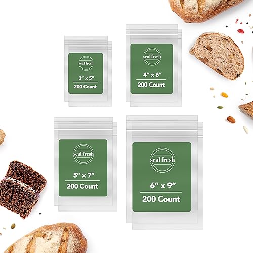 Miniatura 1 de Paquete de bolsas de plástico  4 tamaños (600 unidades)  3 x 5 pulgadas (200), 4 x 6 pulgadas (200), 5 x 7 pulgadas (100), 6 x 9 pulgadas (100)  3 x