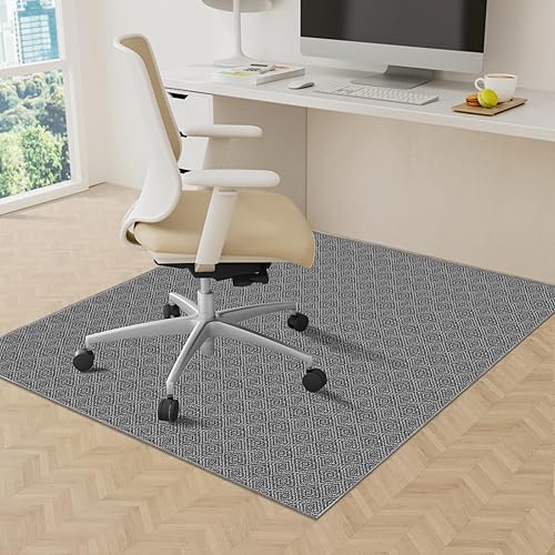 Vista 12 de KMAT Tapete para silla de oficina, 36 x 48 pulgadas, protector de suelo de madera dura/azulejos, tapete de escritorio para computadora para sillas