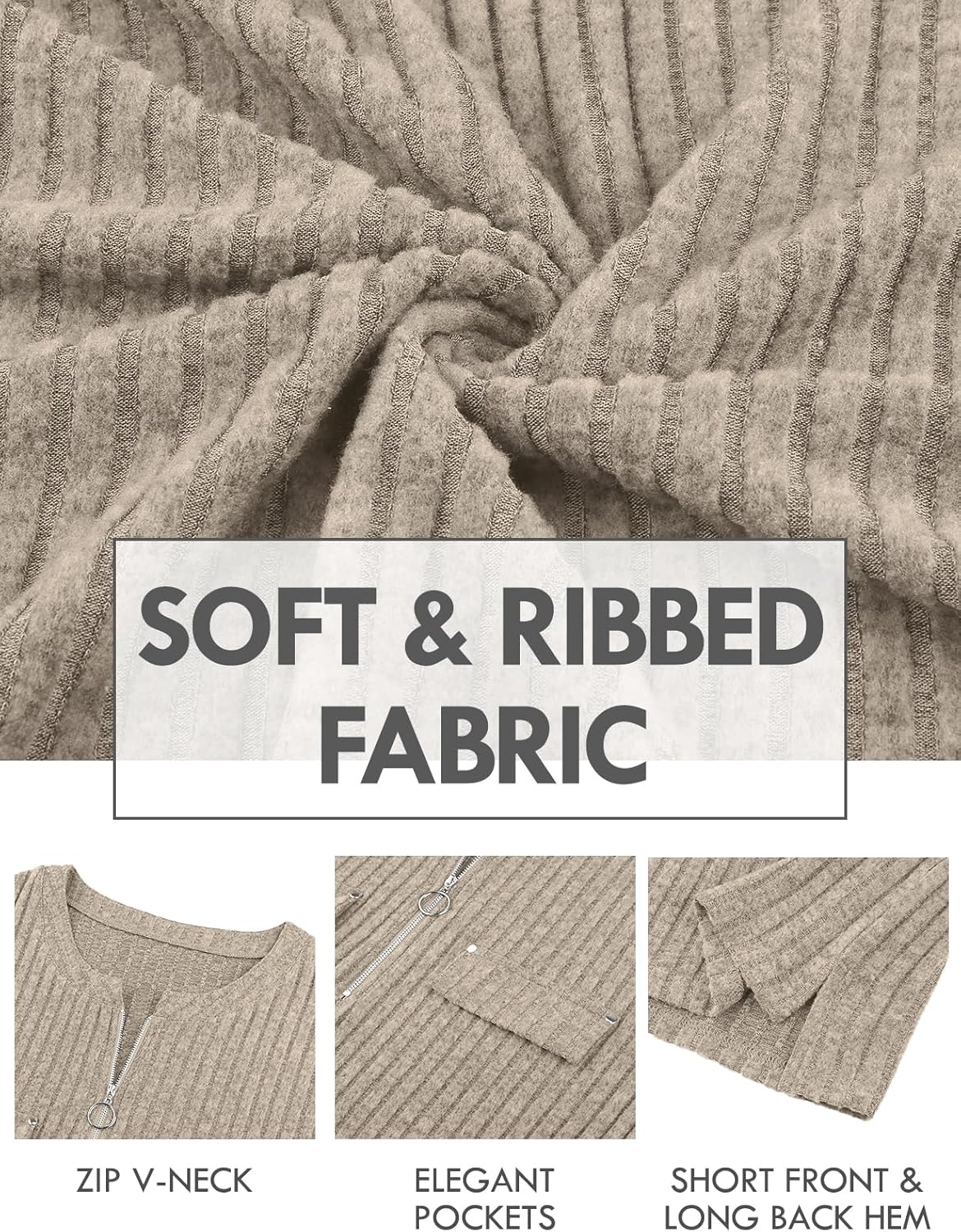 Viracy Plus Size Womens Tops 1/4 Zip Up Casual Shirts Lightweight Short Sleeve Tunics - Image 5