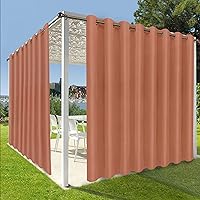 Vista 28 de OutdoorLines Cortinas impermeables para interiores y exteriores para patio – Panel de cortina de privacidad y bloqueo solar con ojales, resistente a