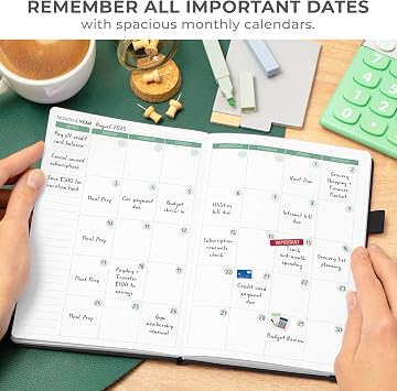 Clever Fox Budget Book 2.0, Financial Planner Monthly Bill Log Black