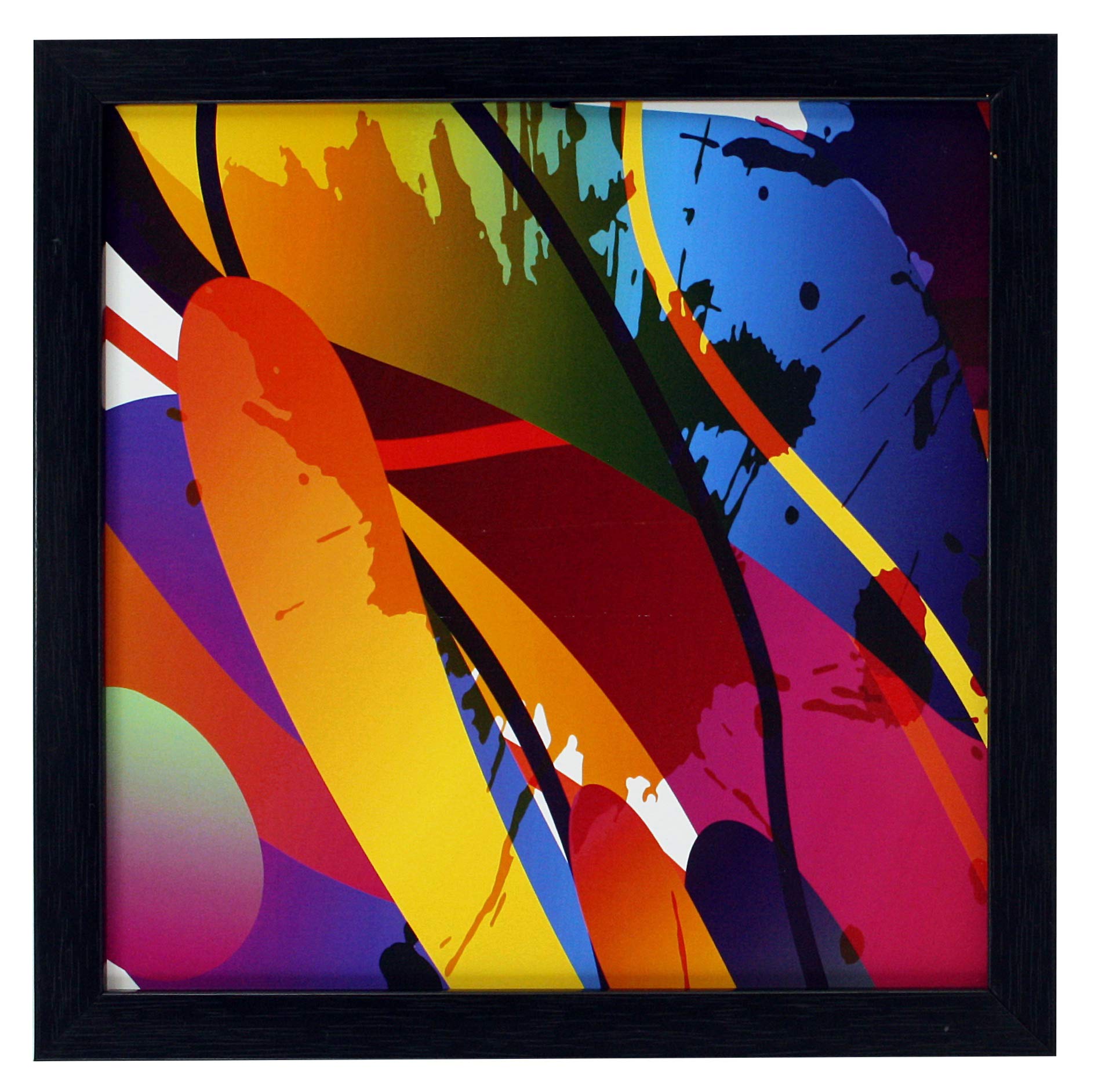 Indianara 4 Piece Set of Framed Wall Hanging Abstract Art Decor(1501) Art Prints 8.7 inch X 8.7 inch Without Glass 4