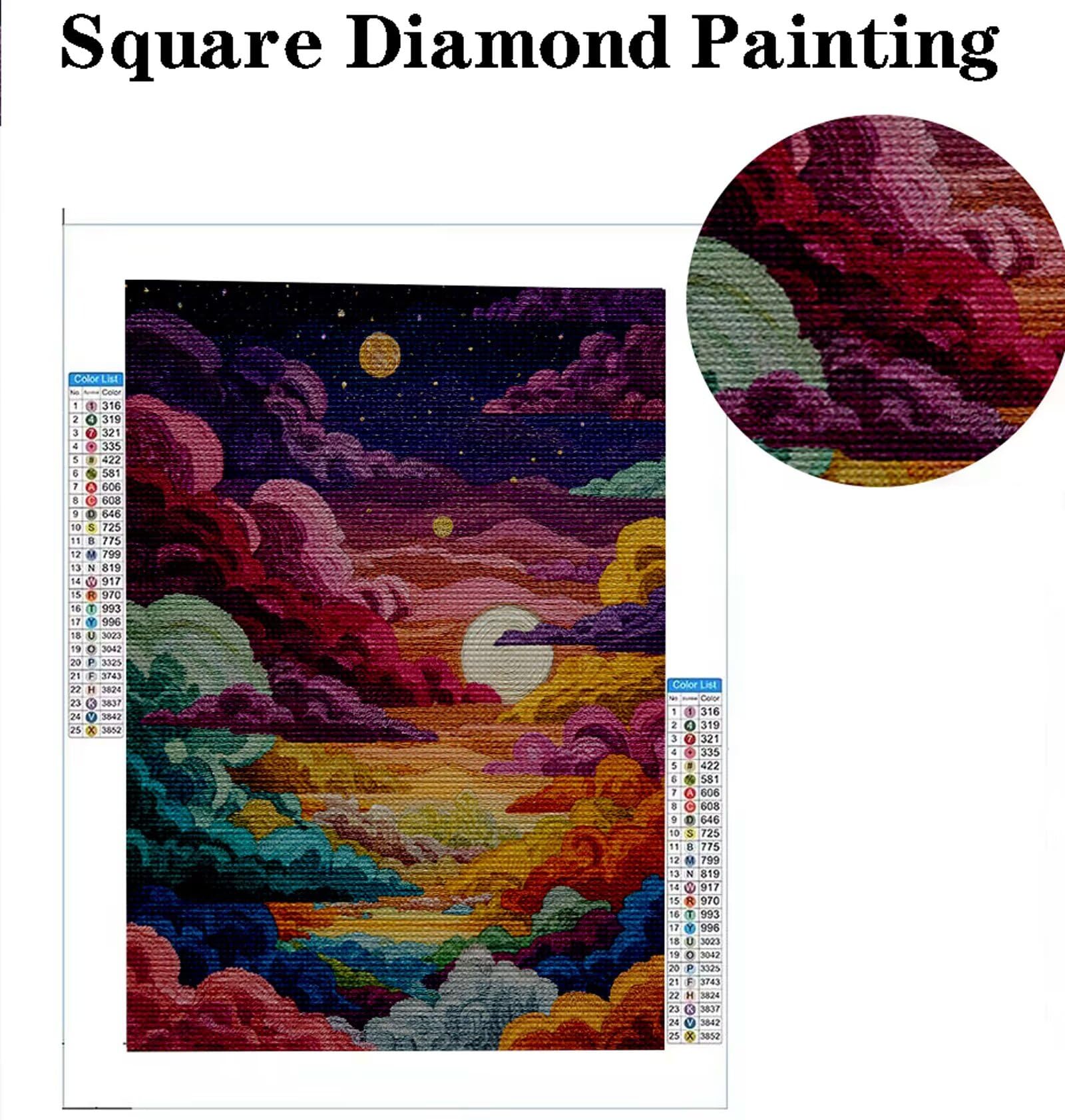 Diamentowe malowanie krajobraz diamentowy reflektor 100 x 150 cm malowanie diamentowe DIY kryształ haft krzyżykowy obraz diament rzemiosło dla dorosłych, rysunek diamentowy oryginalne prezenty dla