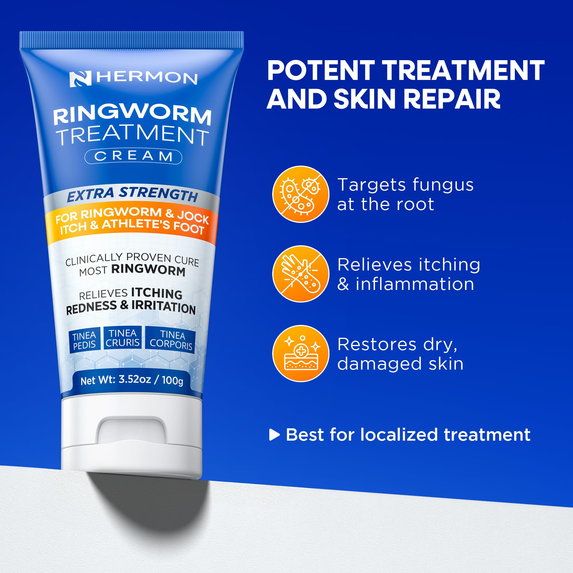 Hermon Antifungal Ringworm Cream for Humans – Helps Relieve Itching, Redness & Discomfort from Ringworm, Jock Itch, Athlete’s Foot & Tinea Versicolor – Gentle for Adults & Kids – 100ml — Amazon image 10