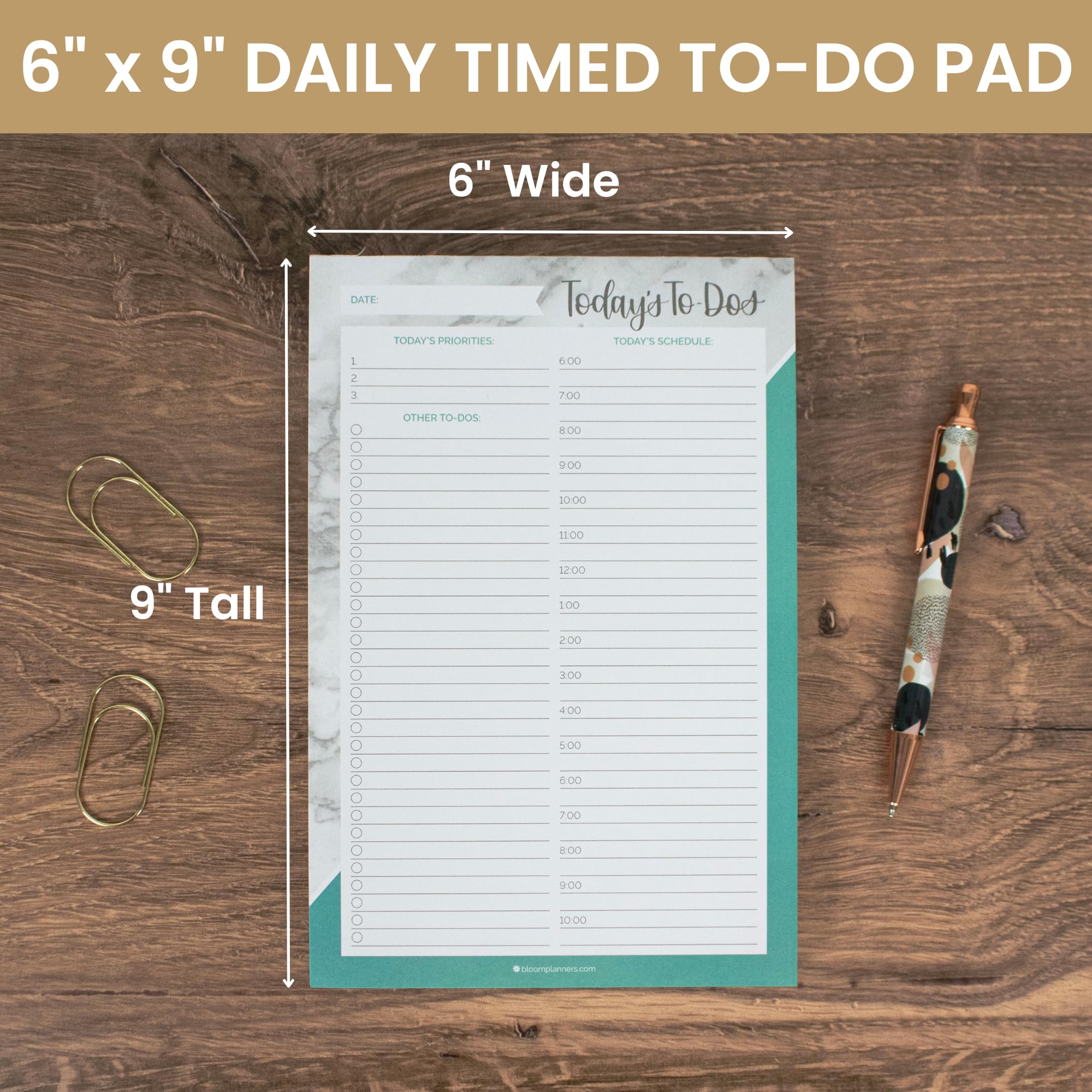 Undated Daily Planner Bloom Daily Planners Undated Daily To-Do List Pad ...