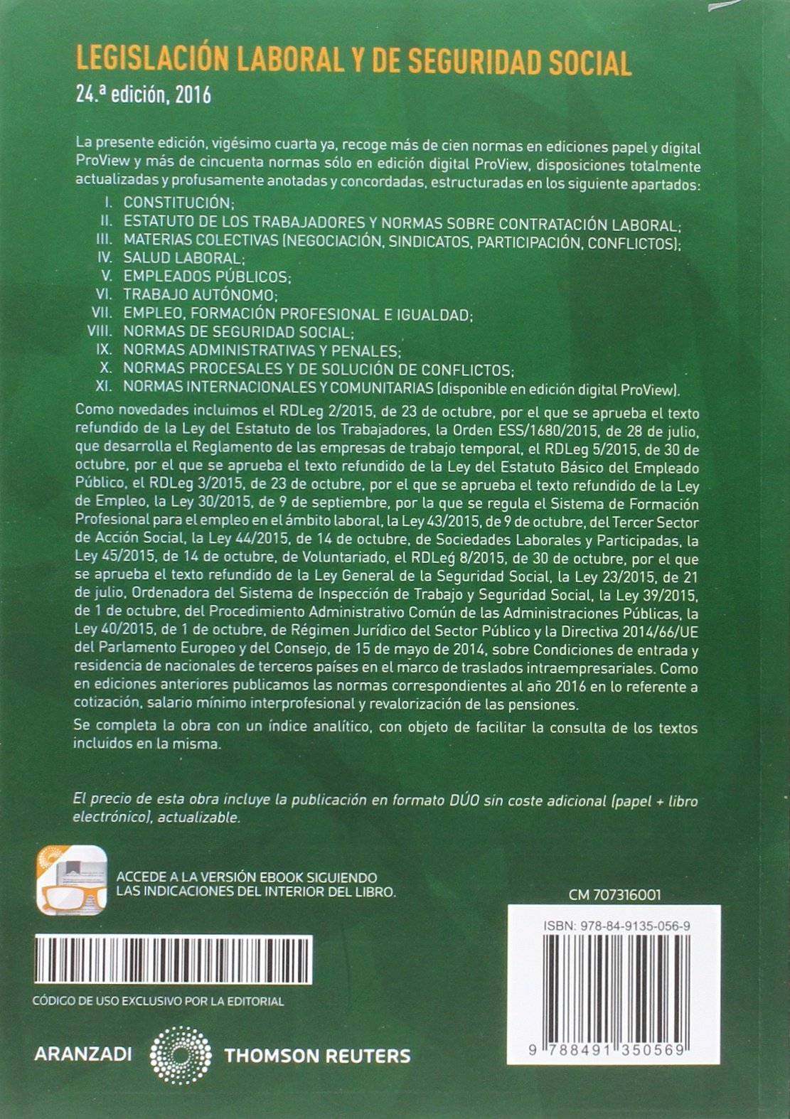 Legislación Laboral y de Seguridad Social (Papel + e-book): 7 (Código Básico)