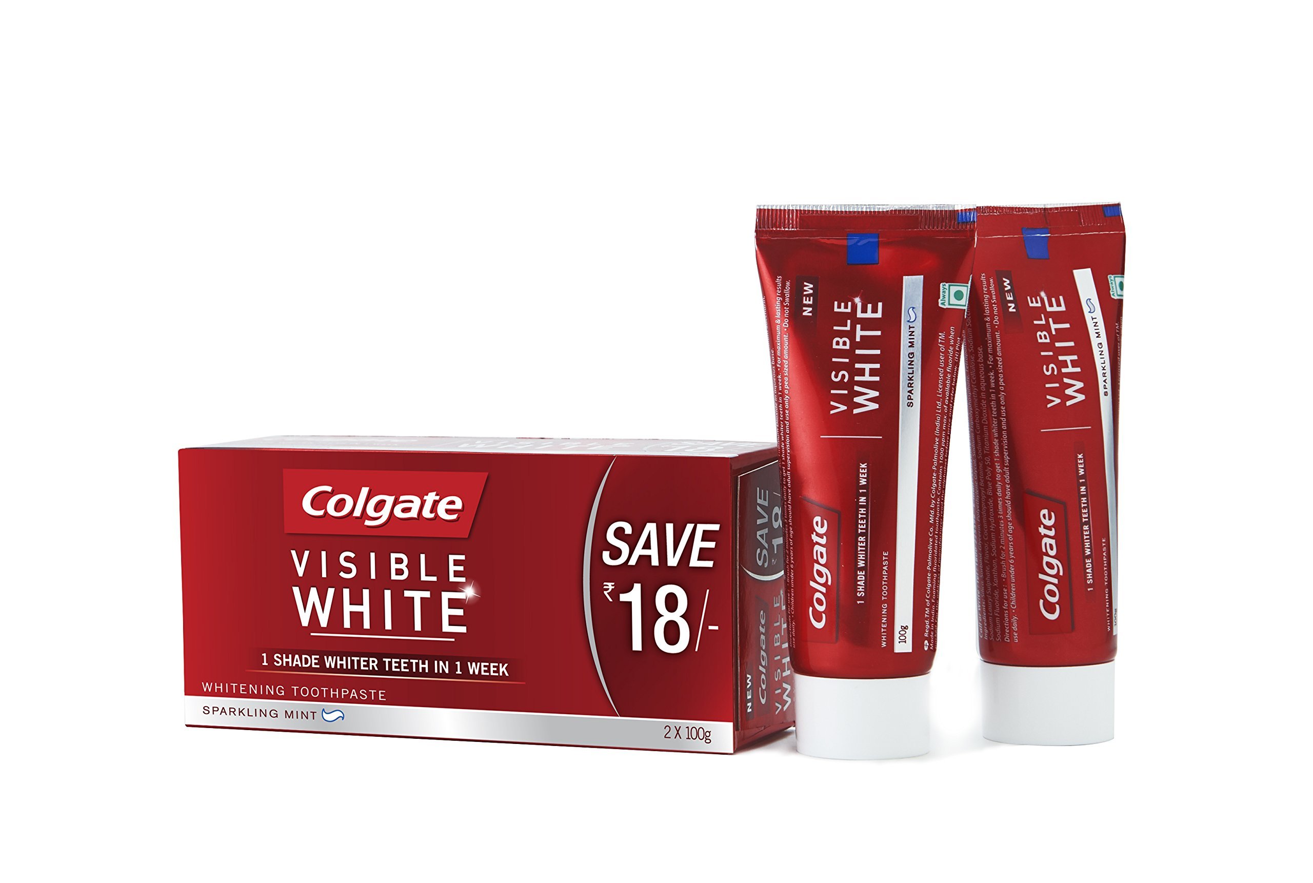 Toothpaste - Visible White, 2x100g Tube