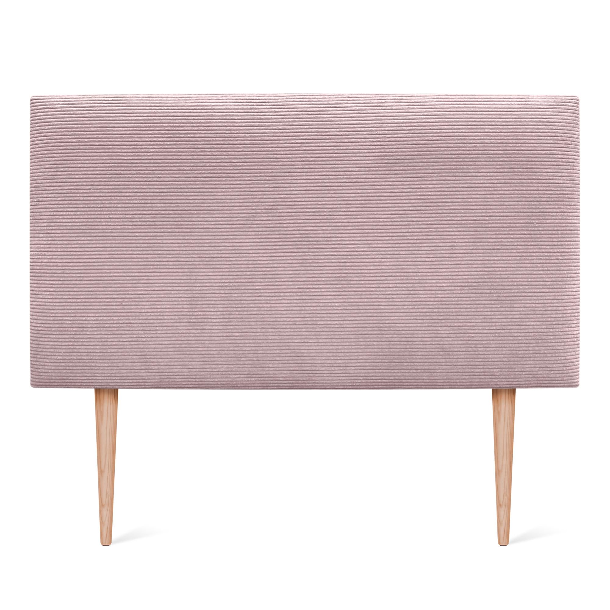 DHOME Cabecero de Pana Liso con Patas Alta Gama Moderno Cabezal Tapizado Cama Lujo Dormitorio Acolchado (Rosa Palo, 105 cm)