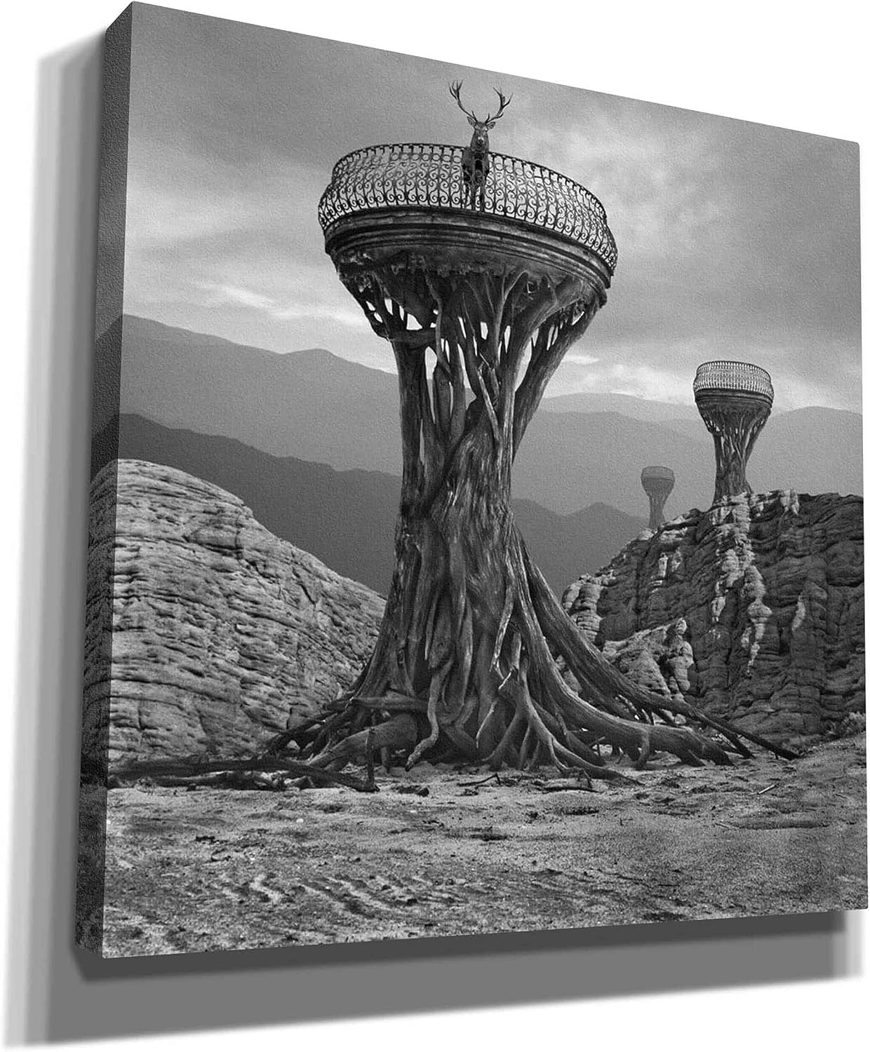 Epic Graffiti 'Pulpit' by Dariusz Klimczak, Canvas Wall Art, 12"x12"