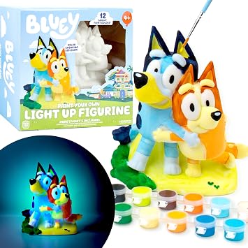 Bluey Paint Your Own Light-Up Figurine, Bingo Night Light, Toys for Kids, Playset, Party Decorations, Game, for Kids Ages 3+, Small