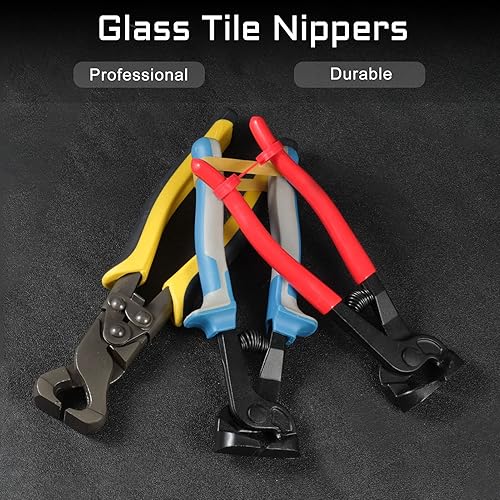 Miniatura 6 de Alicates de azulejos de vidrio, herramientas de mosaico de 7 pulgadas, pinzas de azulejos de mosaico de alta resistencia, recortadora y pinza de