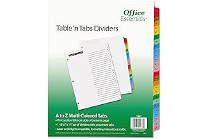 Office Essentials 11677 Table 'n Tabs 26-Tab Dividers