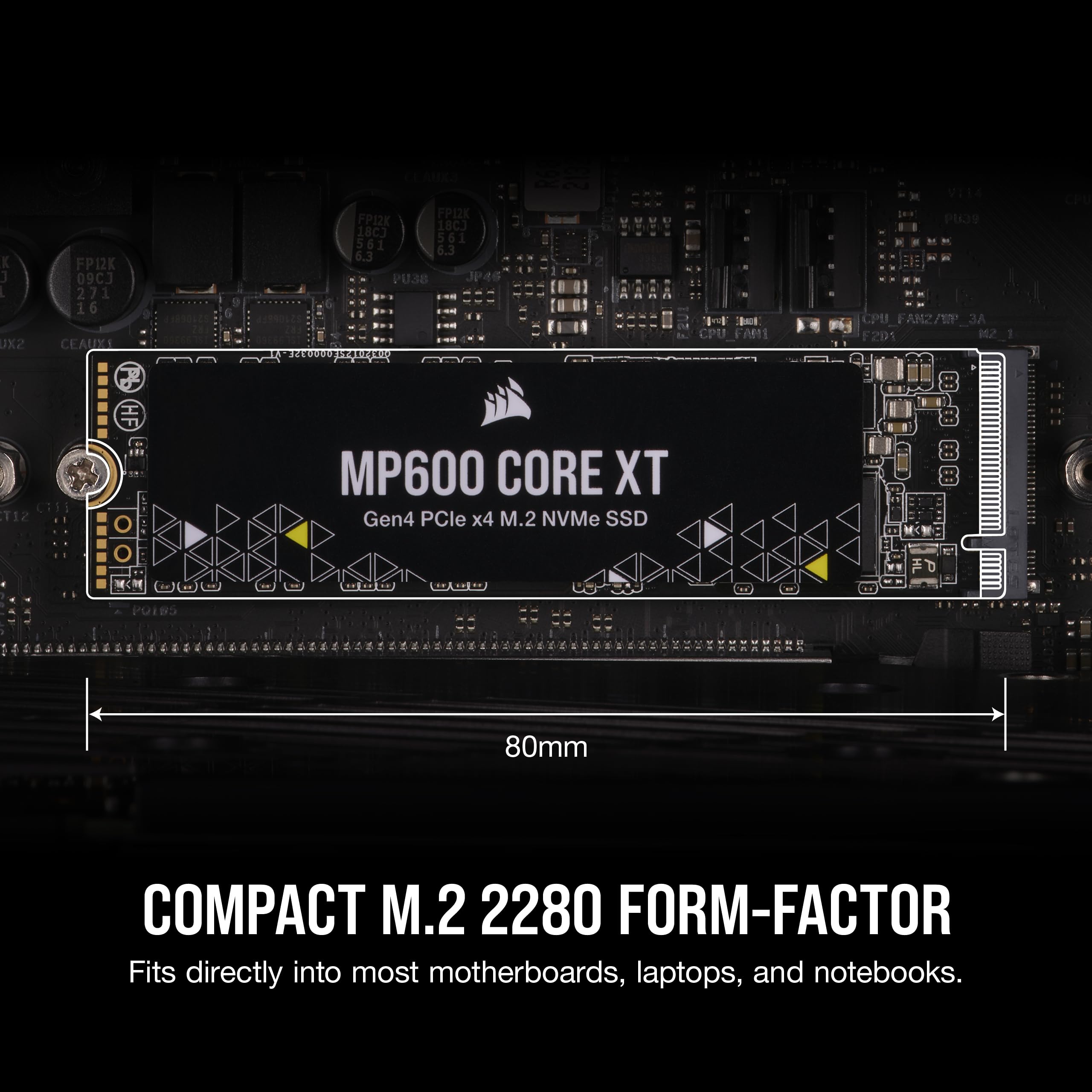 CORSAIR MP600 CORE XT 1TB M.2 PCIe Gen4 NVMe SSD – Up to 5900MB/s