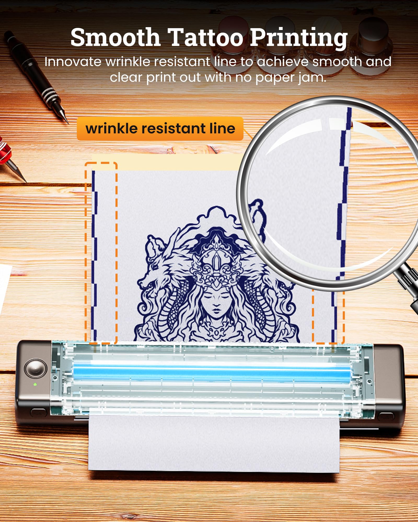 タトゥー　ステンシルプリンター Amazon | Life Basis なし20ピースタトゥー感熱紙 銀 アップデート
