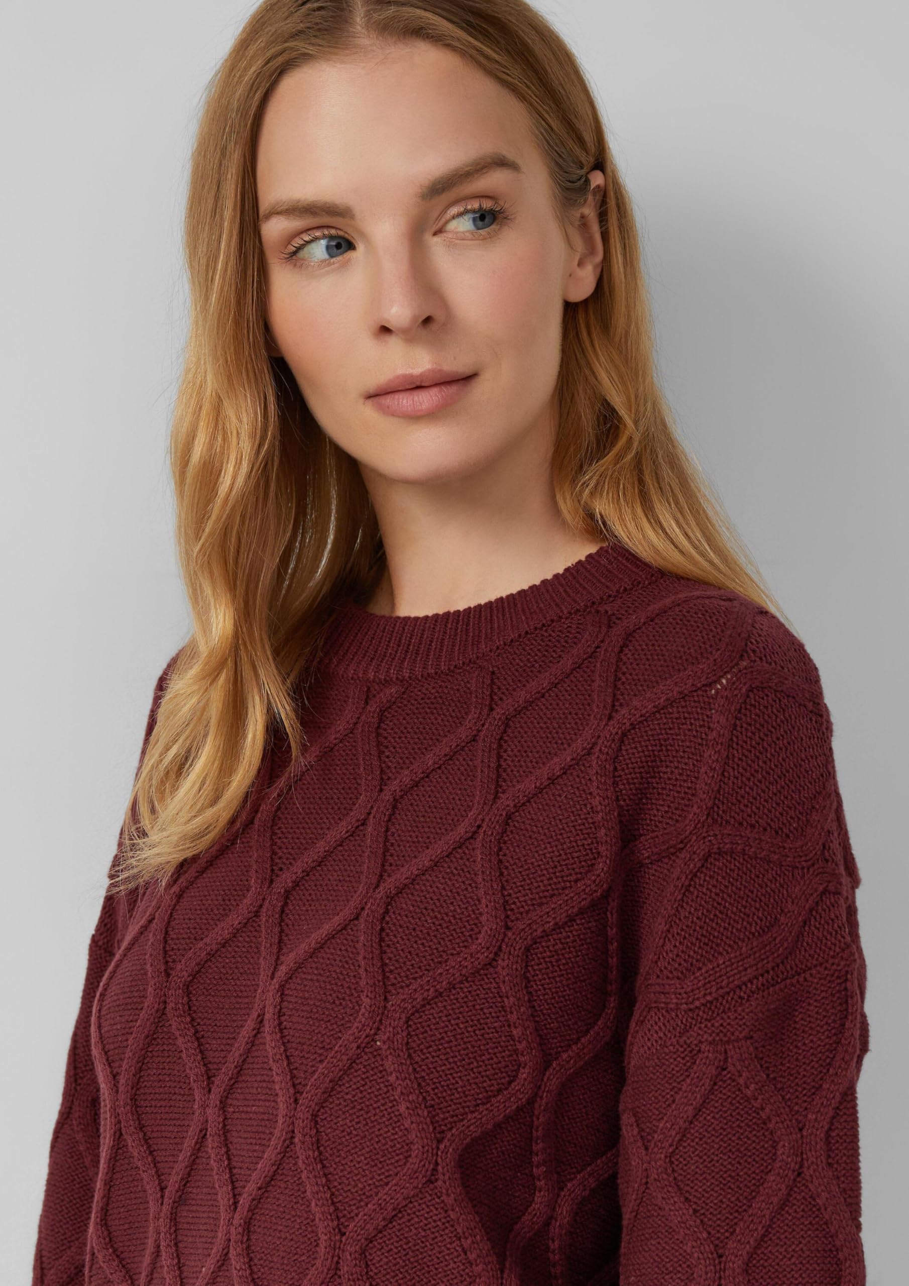 s.Oliver Pullover im Relaxed Fit mit Zopfmuster