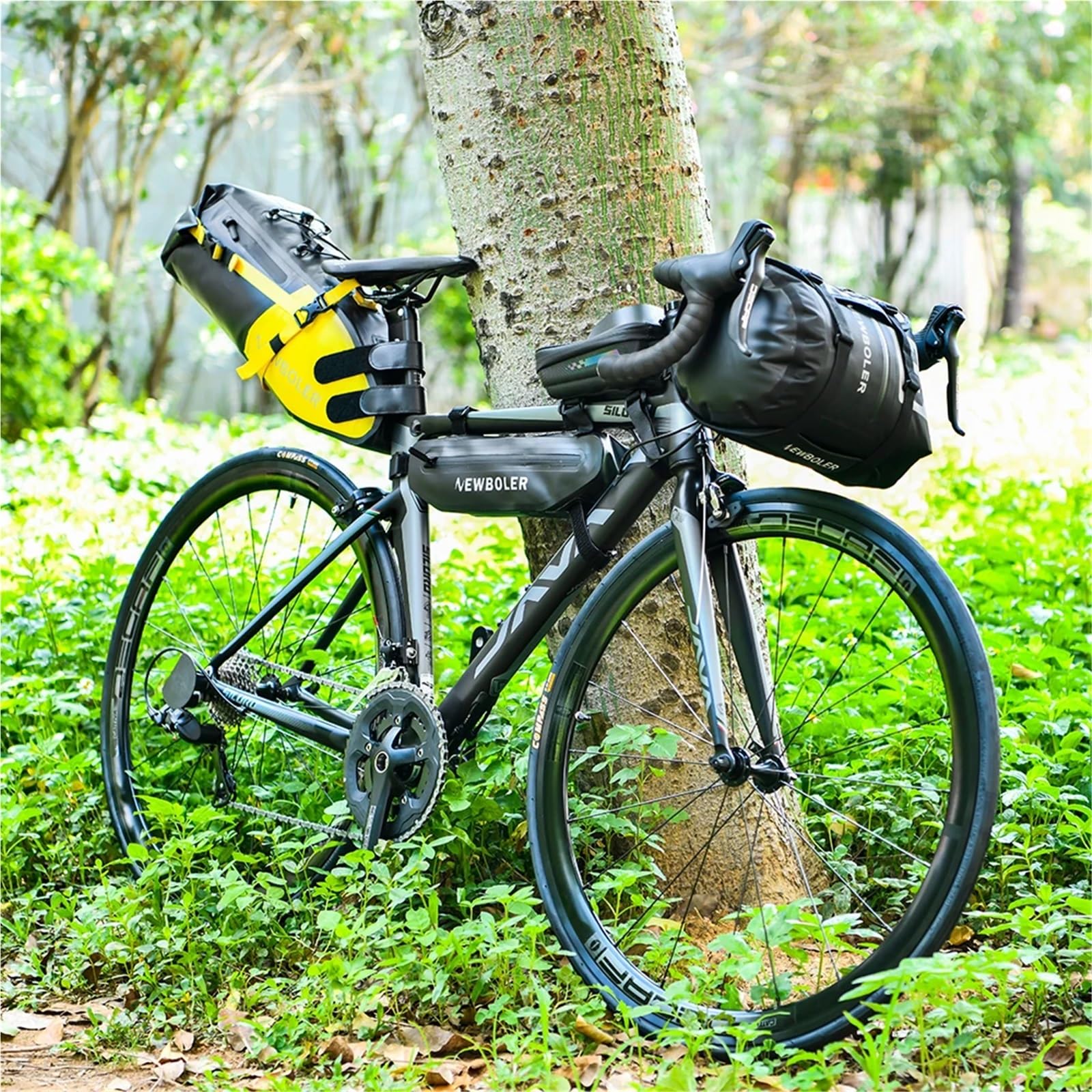 Fahrrad-Lenkertasche wasserdichte Fahrradtasche Bikepacking Lenkertasche Vorderrohr Fahrradtasche Rahmen Kofferraum Rennrad Fahrradzubehör FüR Fahrrad