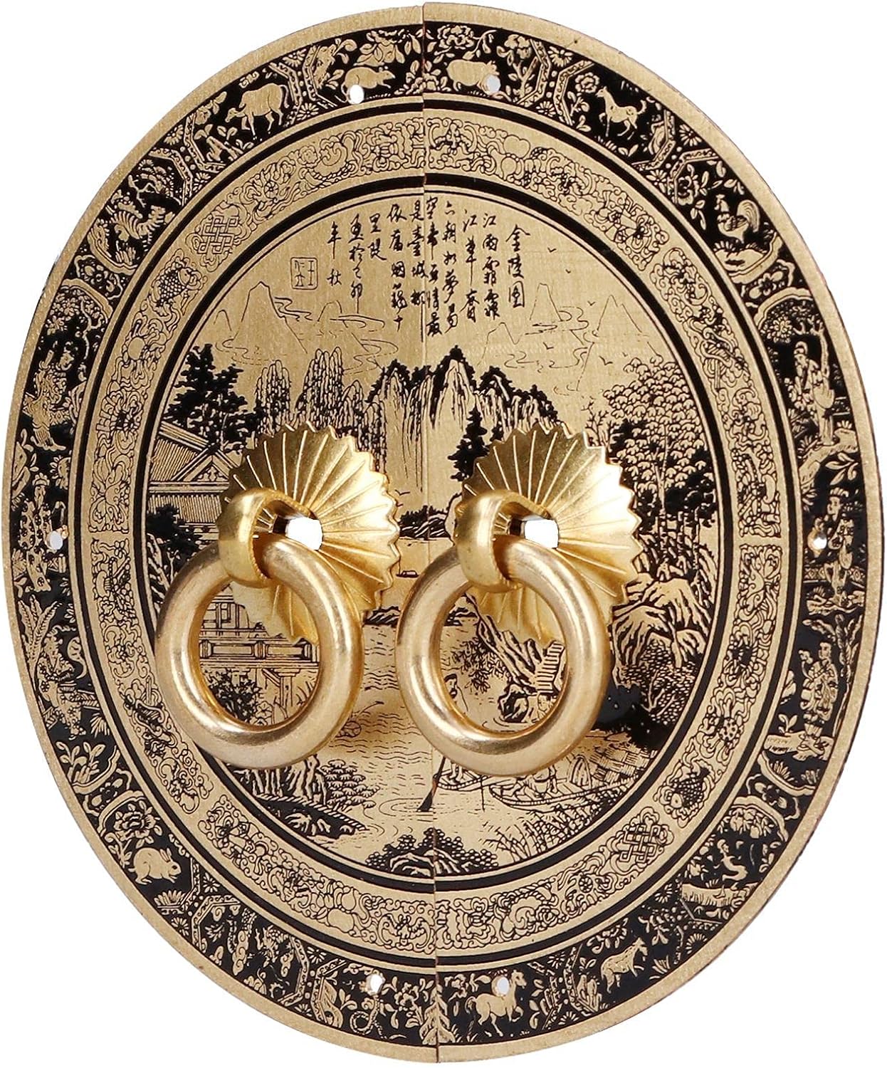 Antique Brass Drawer Pulls 4.3 Inch Solid Cabinet Handles with Screws for Furniture Restoration Vintage Decor