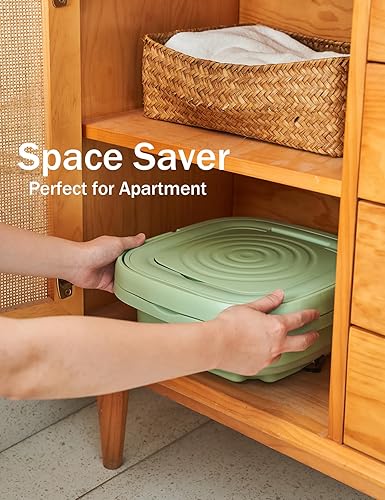 Miniatura 5 de Mini lavadora plegable, mini lavadora con cesta de drenaje, lavadora portátil plegable para apartamentos, lavandería, viajes, camping, RV o ropa