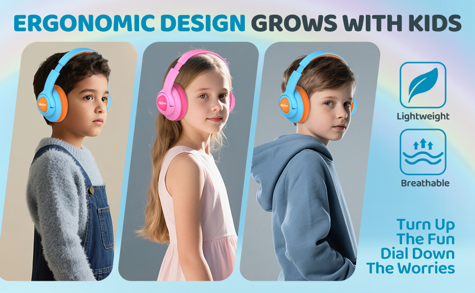 Amazon.com: VibeTune Kids Bluetooth Headphones, 60H Playtime