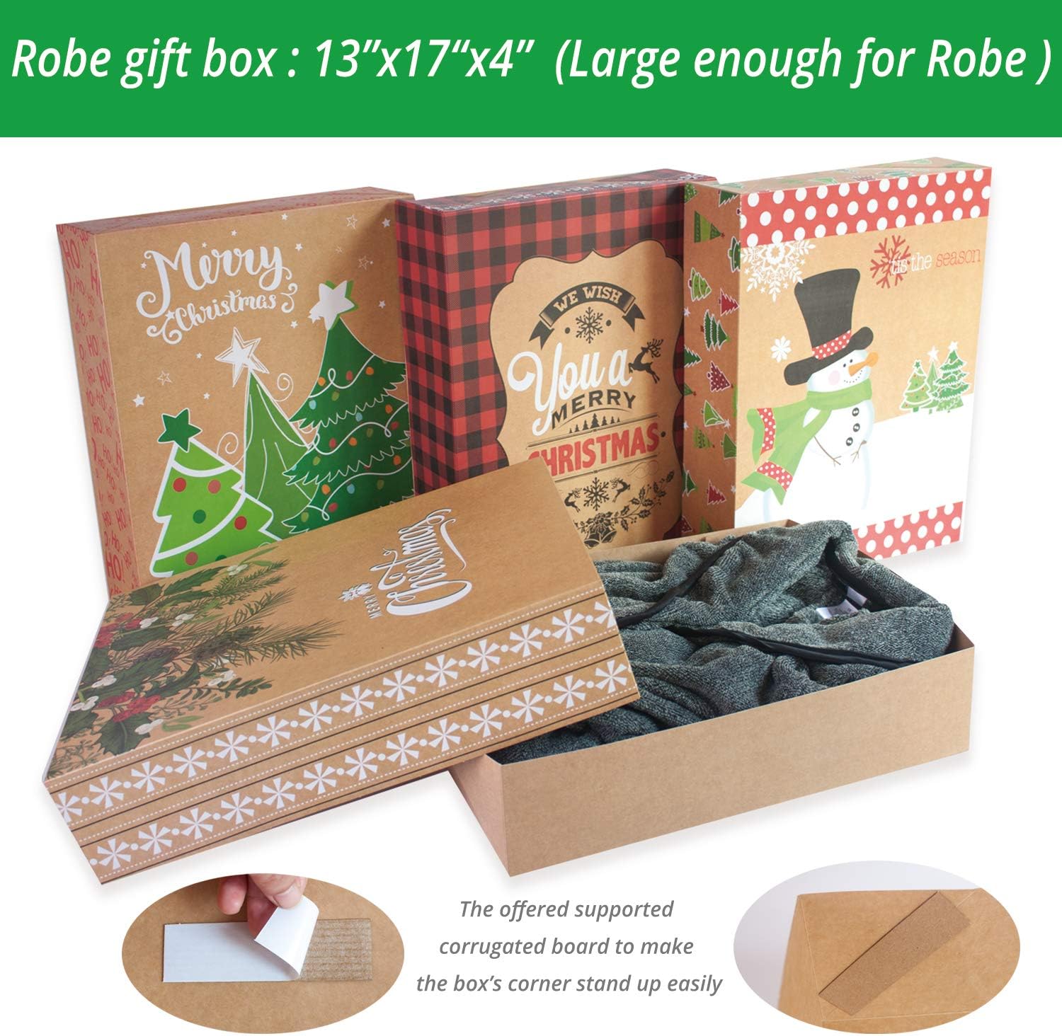 🛒 Flash Sale 12 Kraft Christmas Gift Boxes with Lids for wrapping Large Clothes and 80 Count Foil Christmas Tag Stickers (Assorted size for wrapping Robes,Sweater, Coat Shirts and Clothes xmas Holiday Present) Promo Discount Up To 70% Off 12 Kraft Christmas Gift Boxes with Lids for wrapping Large Clothes and 80 Count Foil Christmas Tag Stickers (Assorted size for wrapping Robes,Sweater, Coat Shirts and Clothes xmas Holiday Present)