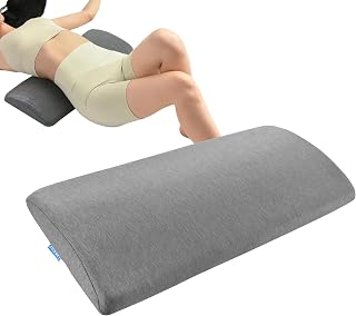 Lumbar Support Pillow for Bed, Memory Foam Pillow for Back Pain Relief - Ergonomic Waist Pillow for Side, Back&Stomach Sleepers - Back Wedge Bolster Pillow for Car, Sofa