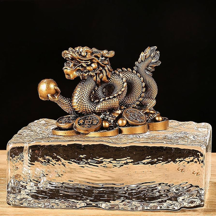 中国　龍　置物　人形 Amazon.co.jp: 風水 龍像 2024年 中国の龍の置物 龍像 小さな