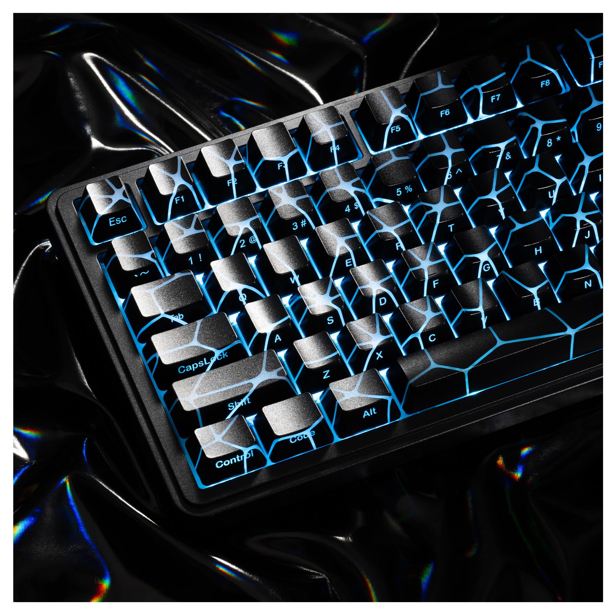 XVX Black Butterfly Topology Shine Through Keycaps for Mechanical Keyboard