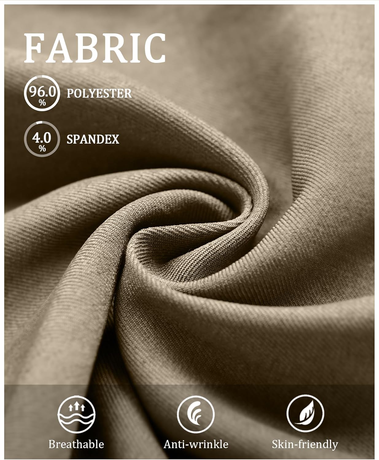 Susclude Mens Casual Dress Pants Old Money Pleated Baggy Wide Leg Vintage Relaxed Fit Slacks Work Office Trousers - Image 6