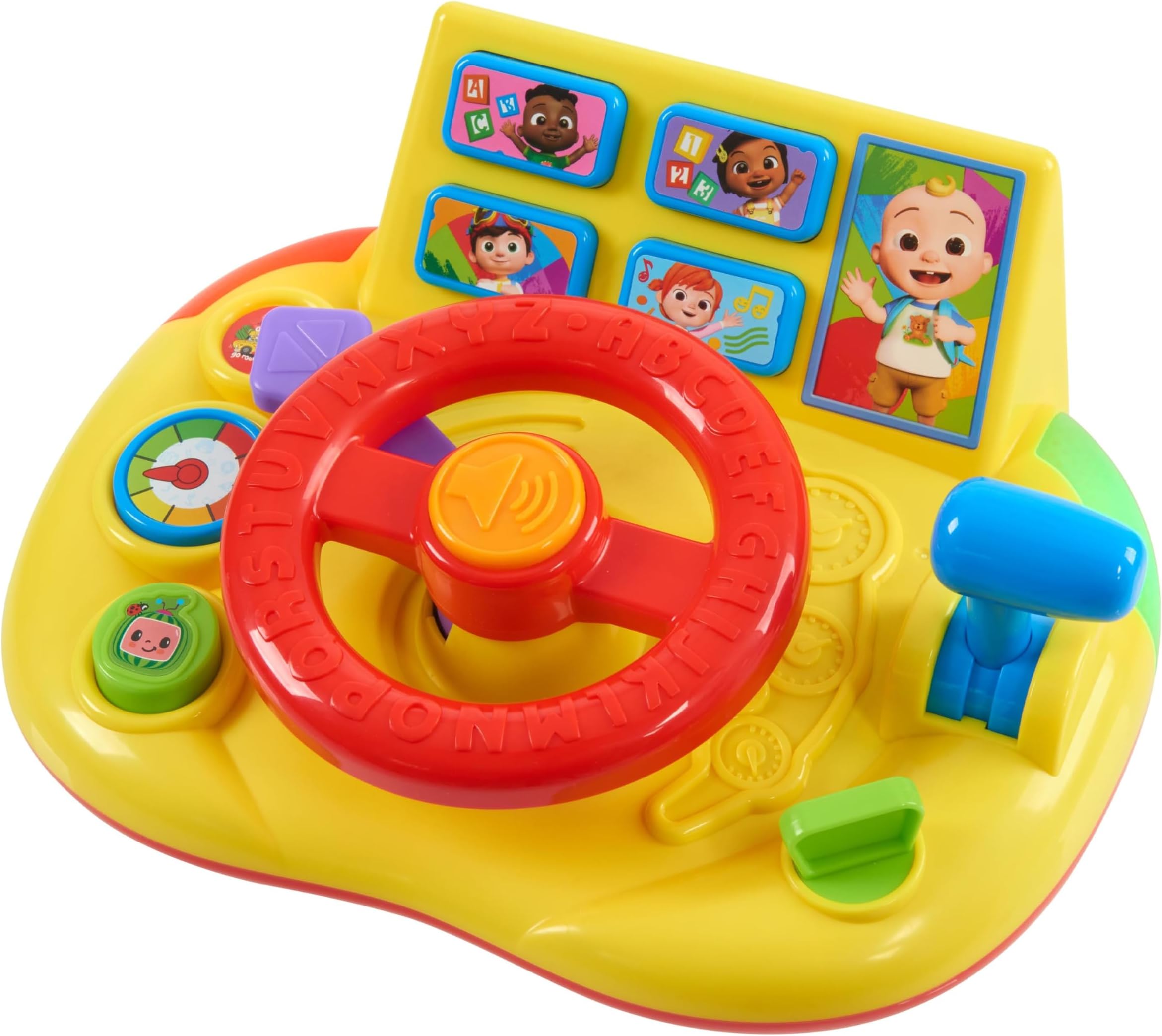 CoComelon Learning Steering Wheel with Lights and Sounds, Learning & Education, Batteries Included, Medium, Kids Toys for Ages 3 Up by Just Play