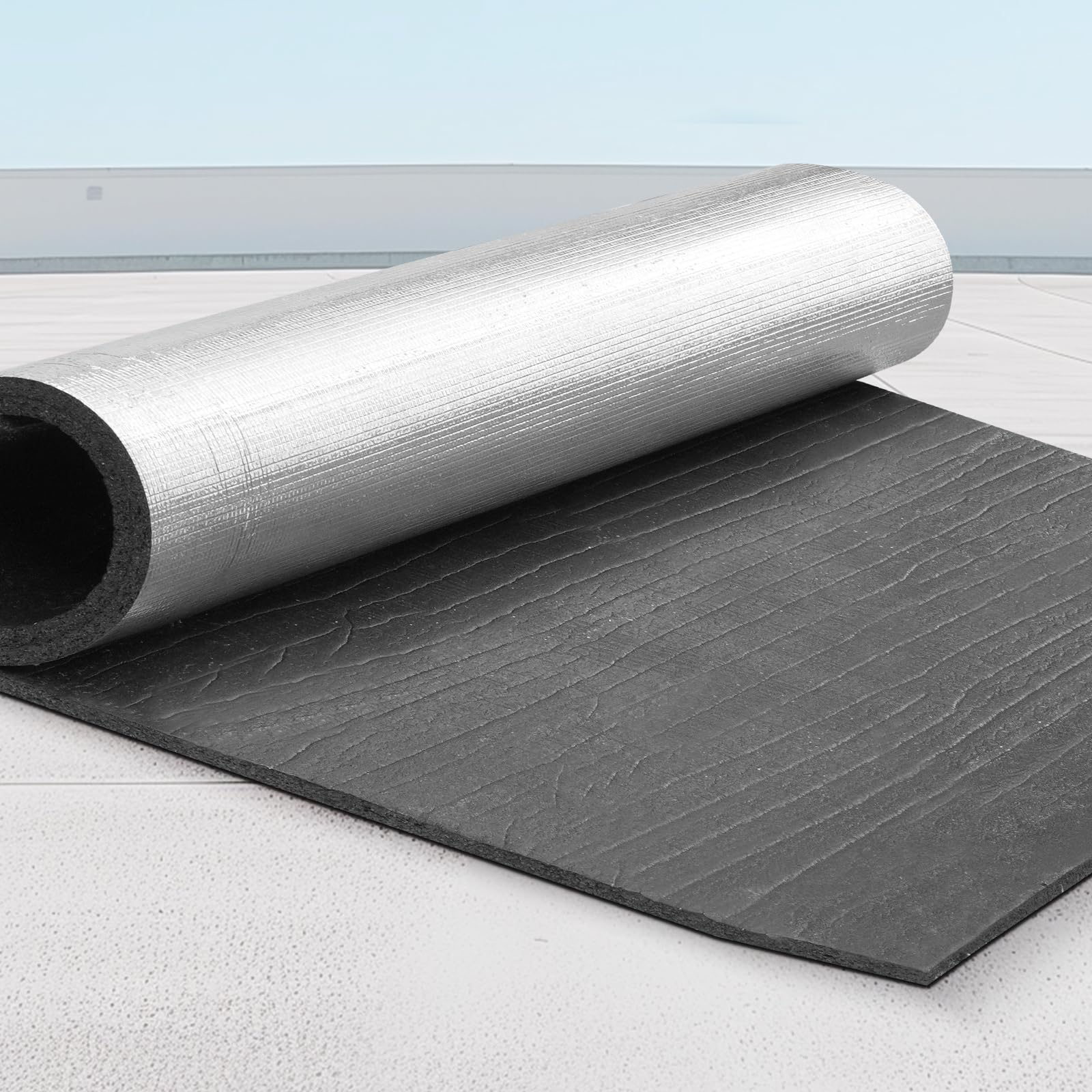 VEVOR Rotolo di Isolamento Riflettente, Barriera Radiante con Anima in Schiuma XPE, 1020 x 1524 mm, Scudo Riflettente del Calore con Anima in Schiuma di Alluminio, Rotolo per Garage Finestre Camper