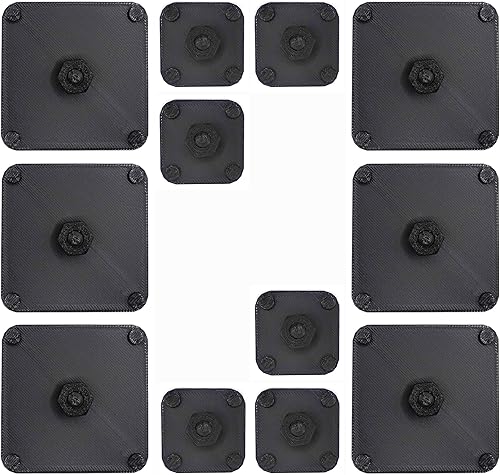 Builder - Juego de 12 placas de pedal de liberación rápida para plantillas de audio Temple