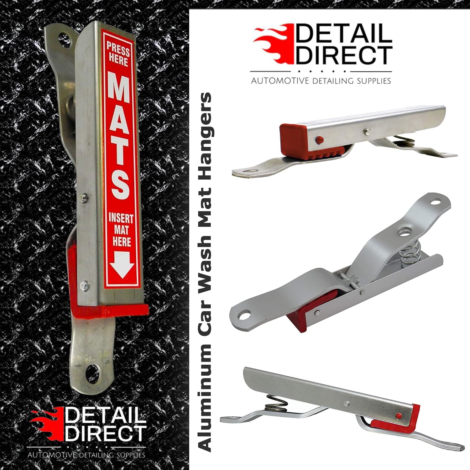 Buy DETAIL DIRECT Car Wash Floor Mat Hangers, Heavy Duty Aluminum Mat