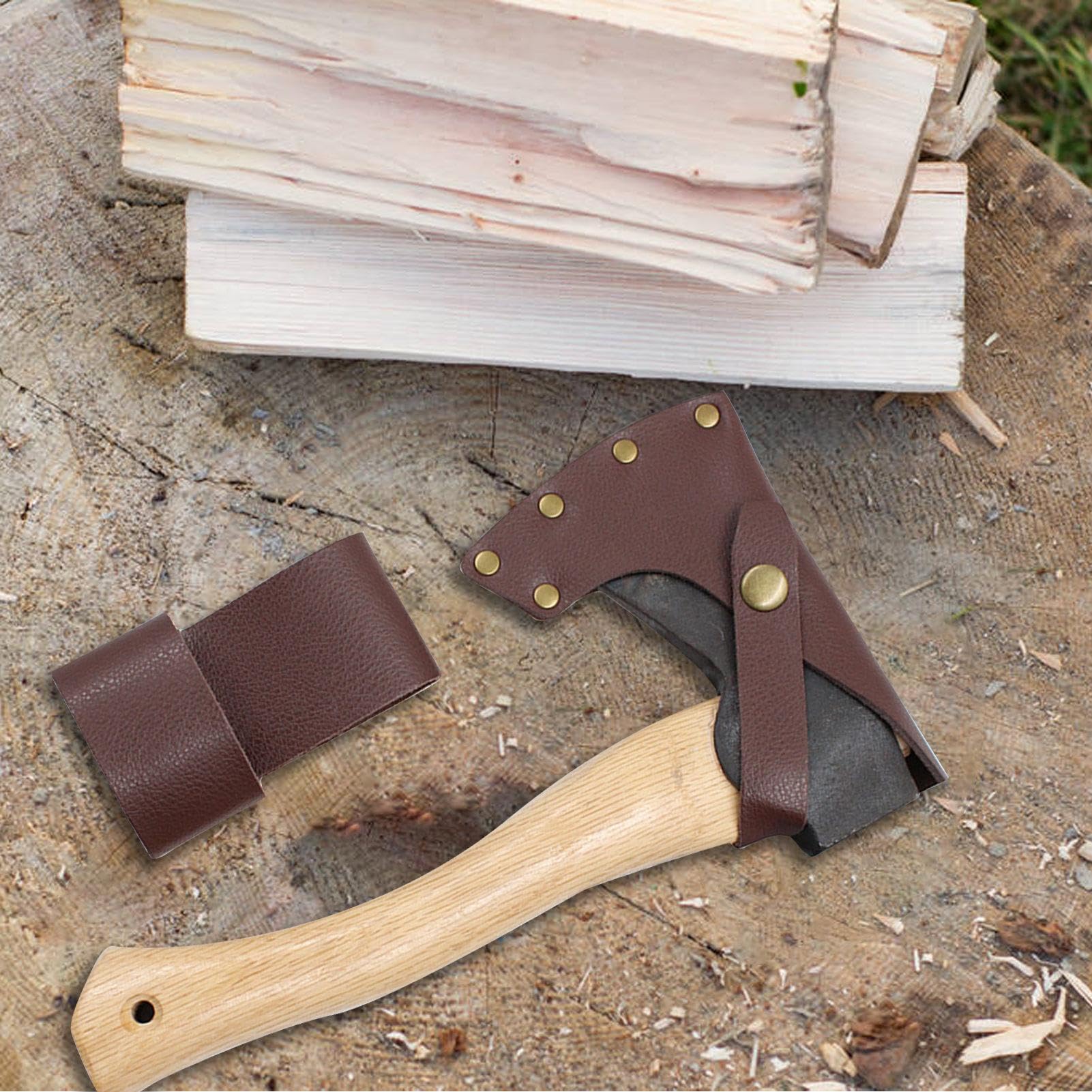 Fondina Per Ascia In Pelle Protezione Per Lama Da Campeggio - Foto 13