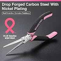 Vista 3 de WORKPRO Juego de alicates miniatura de 6 piezas, punta de aguja, nariz larga, nariz doblada, diagonal, corte de extremo y línea para trabajos