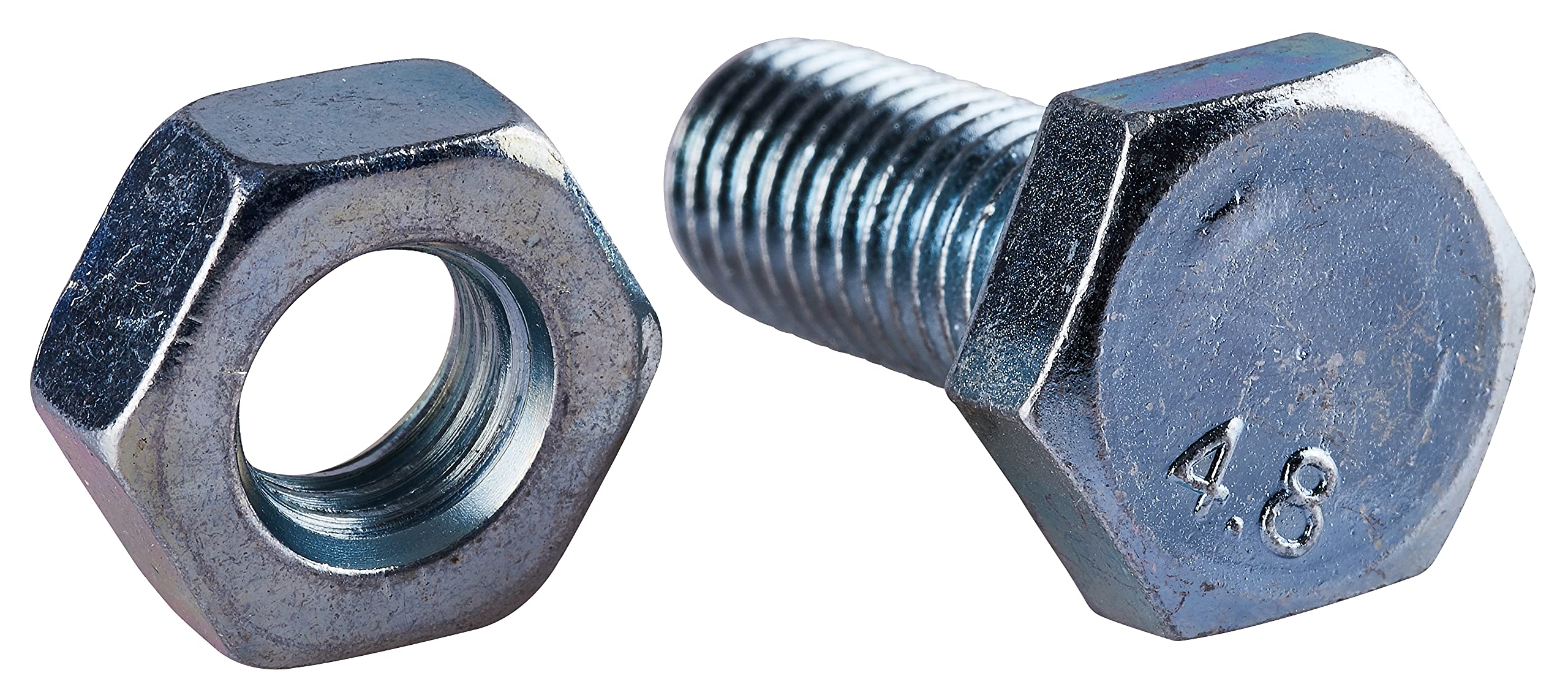 Amtech Z0380 M10 x 25mm Hex Bolt (4pc) with M10 Nut (4pc)