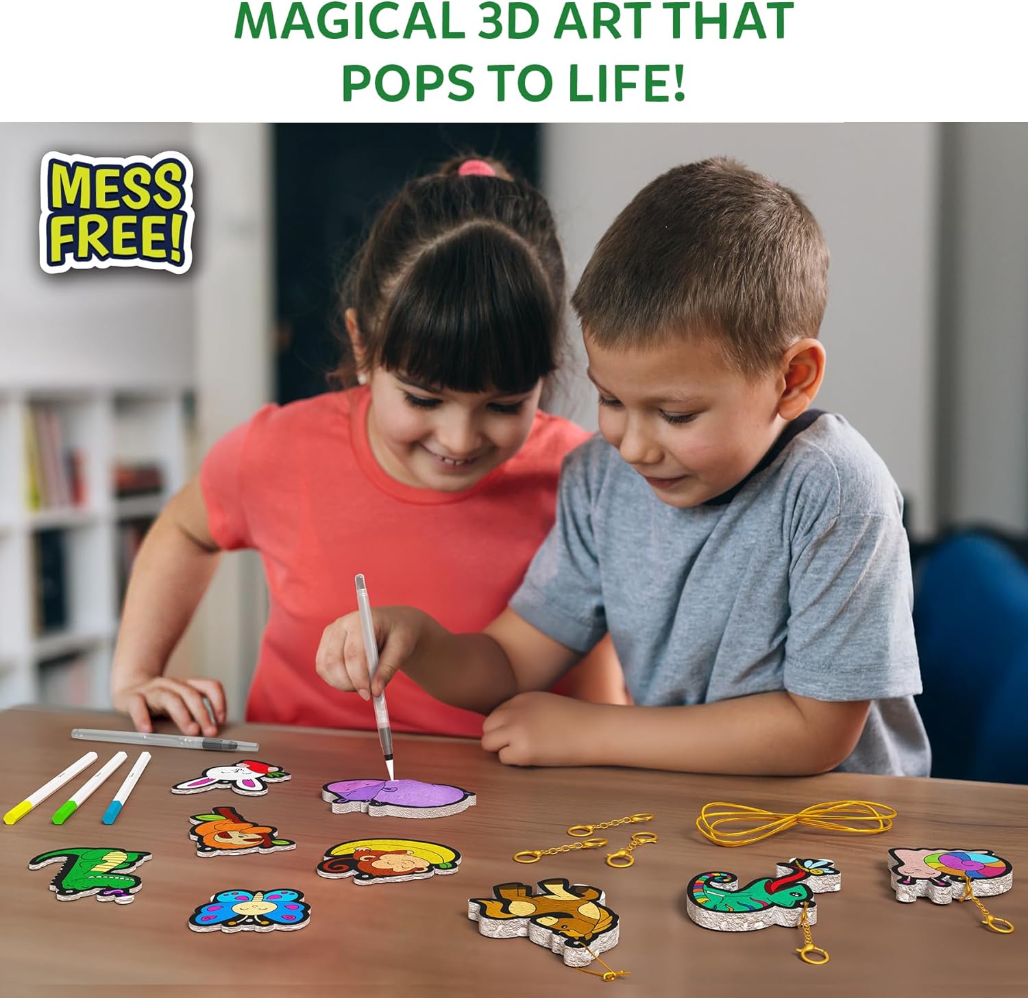 Skillmatics Poke-in Art - Animal Masks & Aqua Puffs Animals Bundle, DIY Craft Activity for Kids, Gifts for Toddlers, Girls & Boys Ages 4, 5, 6, 7, 8, 9, 10