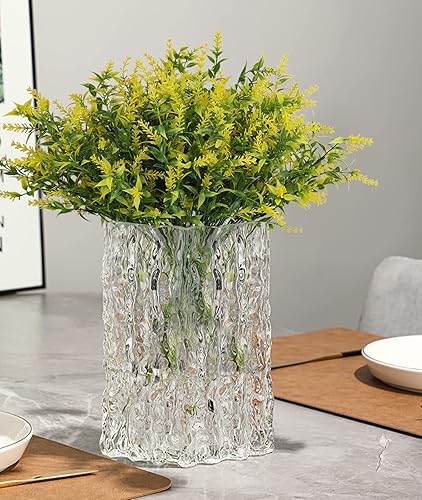 Miniatura 50 de Plantas artificiales para exteriores, resistentes a los rayos ultravioleta, vegetación artificial, 12 ramos de flores de lavanda para macetas