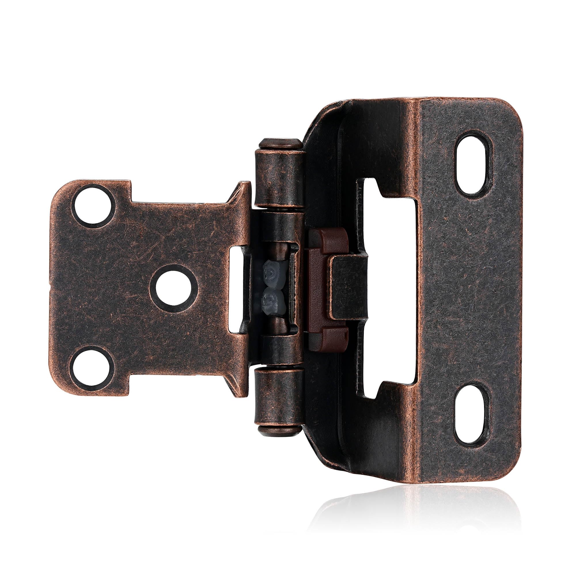 Vallecloud Oil Rubbed Bronze Kitchen Cabinet Hinges, 1/2” Overlay, 4 Pack
