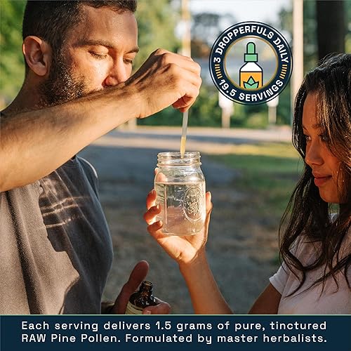 Miniatura 5 de RAW Forest Foods Forest Manna - Tintura de polen de pino real, extracción 12 verdadera de doble etapa, polen de pino puro, solo en botella de 2