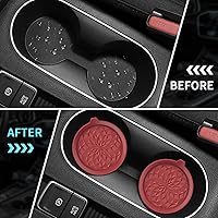 Vista 5 de ME.FAN Car Cup Coasters [4 Pack] Silicone Car Coasters/Automotive Cup Mats - Universal Non-Slip Recessed Car Interior Accessories - Car Cup Holder