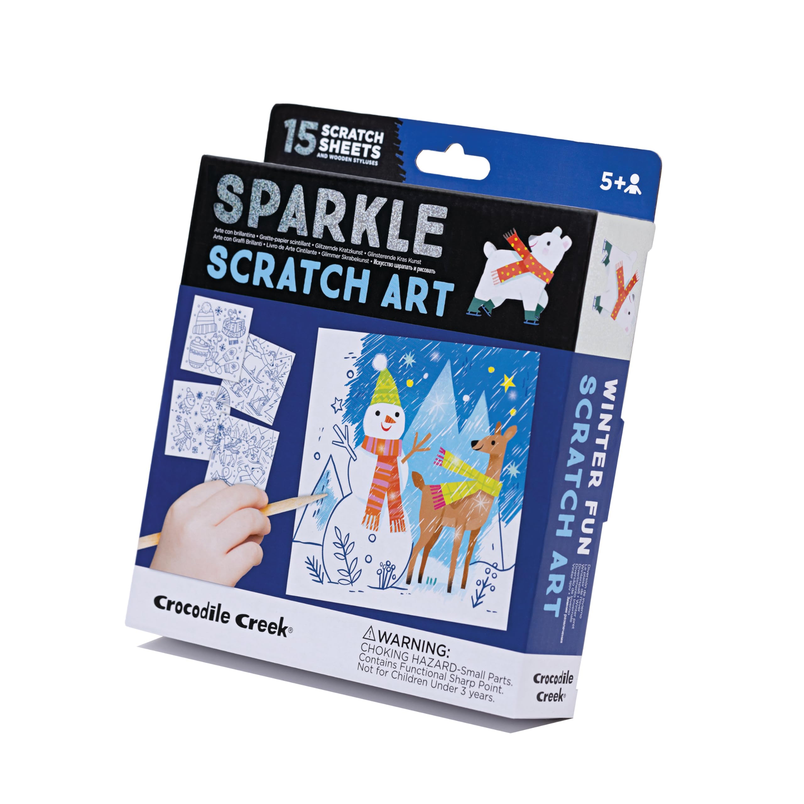 Amazon.com: Crocodile Creek Winter Fun Sparkle Scratch Art for