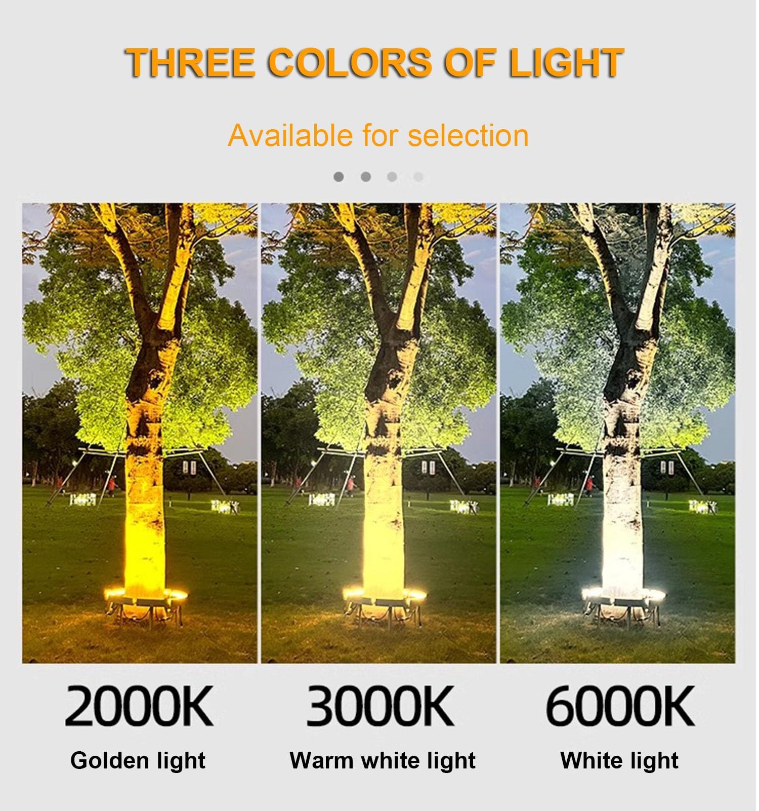 Faretti da giardino a LED a energia solare, per esterni, a bassa tensione, per fioriere e alberi, luce bianca calda, confezione da 6
