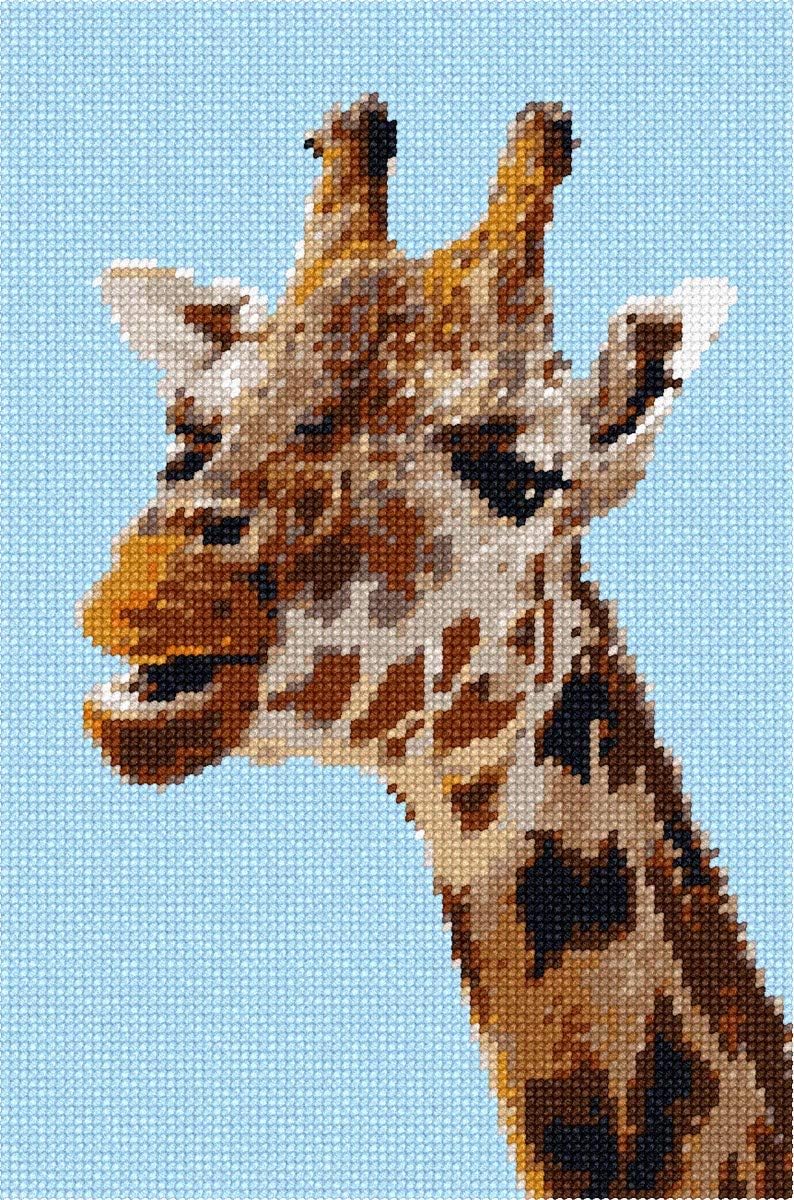 Pepita Needlepoint kit: Giraffe Up Close, 7 x 10
