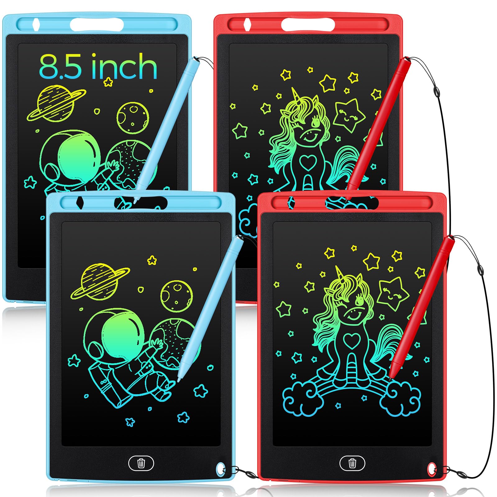 4 Pcs LCD Writing Tablet Doodle Board Electronic Toy 8.5 Inch LCD Writing Board Electronic Tablet Writing Erasable Drawing Pad Reusable Writing Pad for Kids (Red, Light Blue)-picture-15