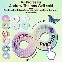 Vista 2 de 42 Pierces - Calcomanías calmadas para la ansiedad, sensoriales, antiestrés, táctiles, texturizadas, combinadas con ejercicios de respiración, tiras