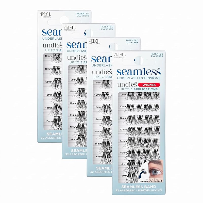Ardell Seamless Wispies Kit de Reposição para Extensões de Cílios com 32 Clusters em 4 Comprimentos