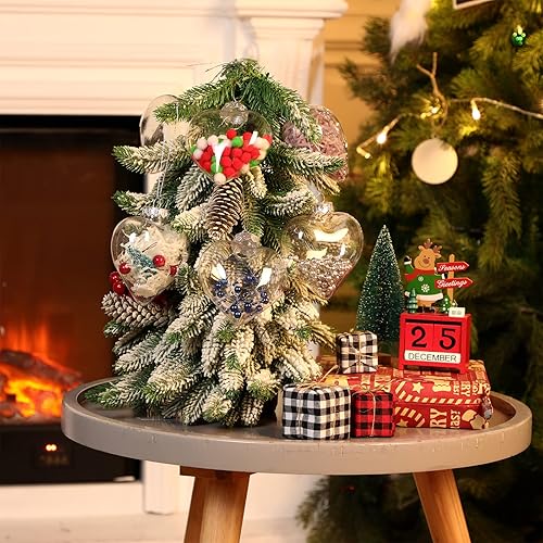 Miniatura 3 de Sratte 24 piezas de adornos de corazón para el día de San Valentín para manualidades, bolas de adorno de plástico rellenables de 3.937 in en forma